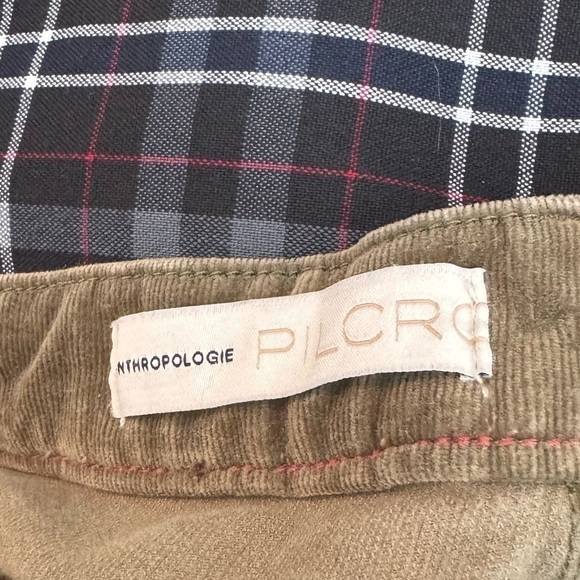 Anthropologie Pilcro and the Letterpress Button Fly Corduroy Pants Olive Green - Picture 3 of 7